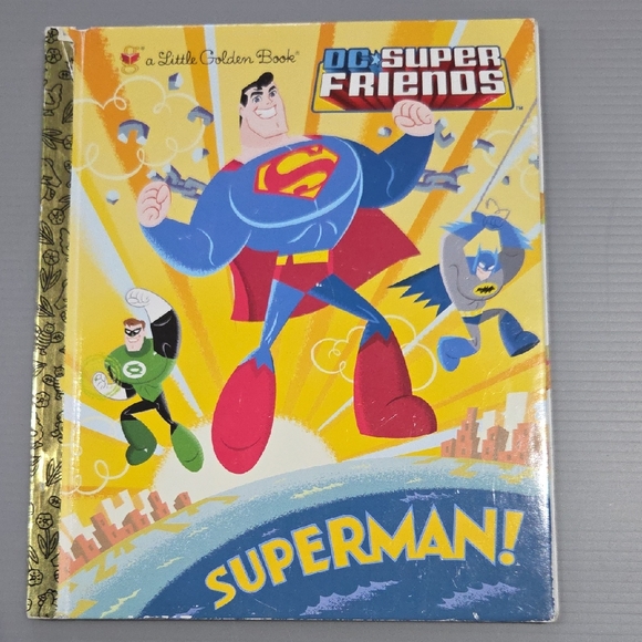 DC Super Friends Superman Little Golden Book - Picture 1 of 6
